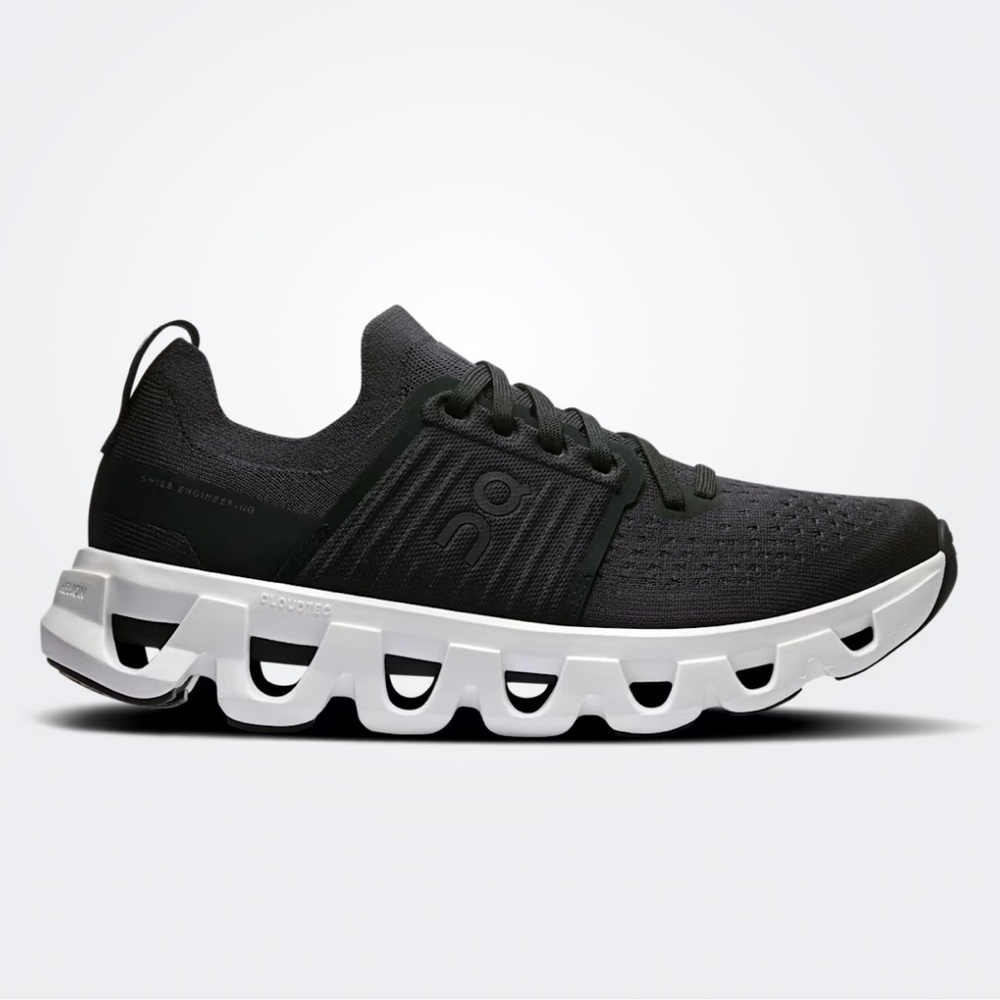 On Running Charcoal and White Sneakers